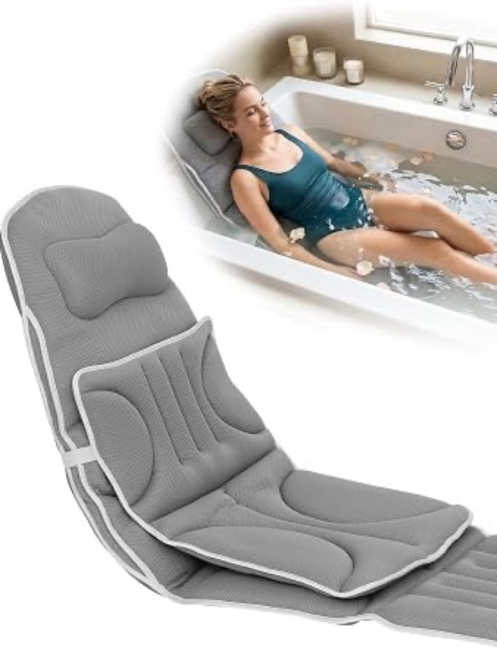 Full Body Bath Pillow Air Mesh Bathtub Cushion